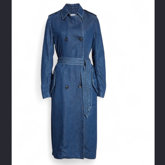 rag & bone Jackets & Blazers - Rag & Bone Women’s Dark Blue Denim Trench Coat w/ Belt  Size SP